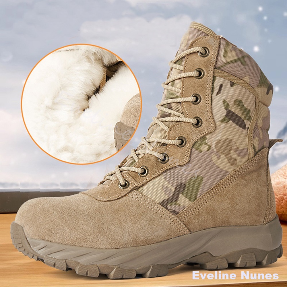 Hunting Outdoor Rug - أحذية شتوية دافئة من الصوف المموه