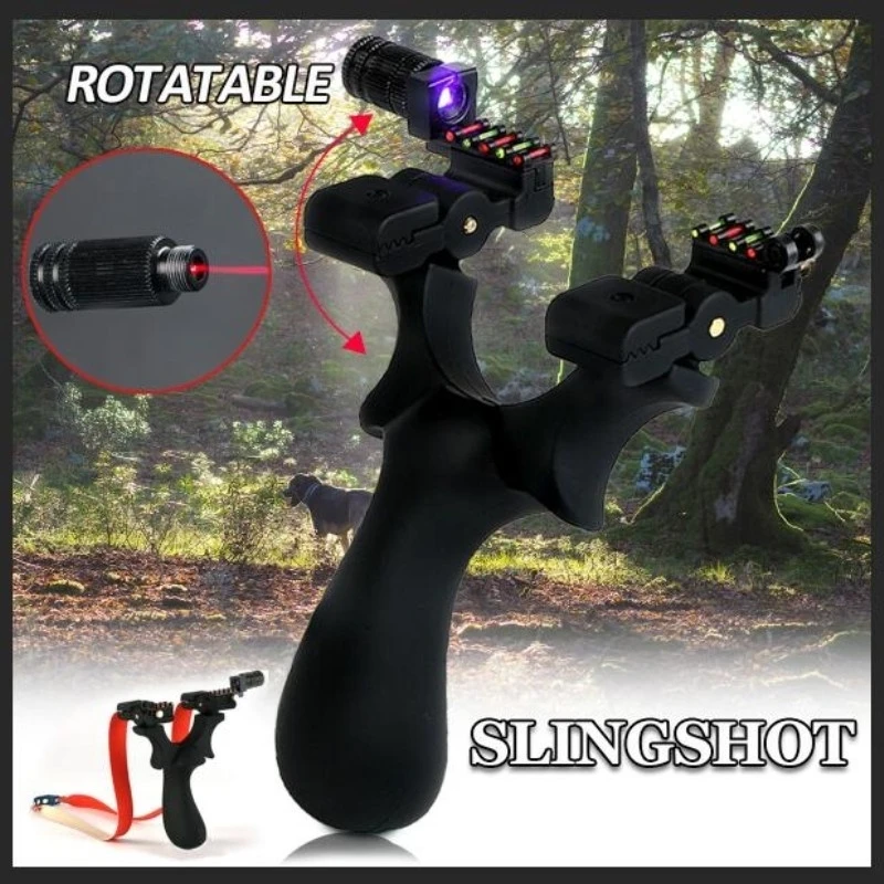 Outdoor Hunting Products - مقلاع متعدد الوظائف بألياف بصرية وليزر