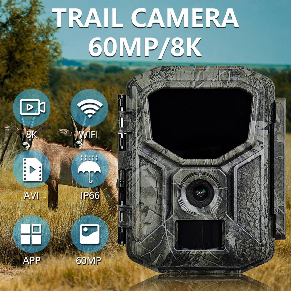 كاميرا صيد فائقة الدقة 8K مع و - مراجعة Hunting Outdoor Rug وسعره