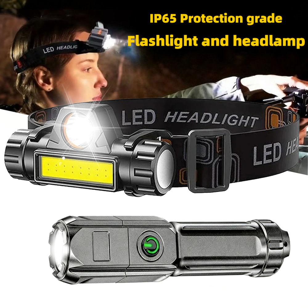السوبر مشرق مصباح يدوي USB قاب - مراجعة Headlamp Tactical Bright وسعره