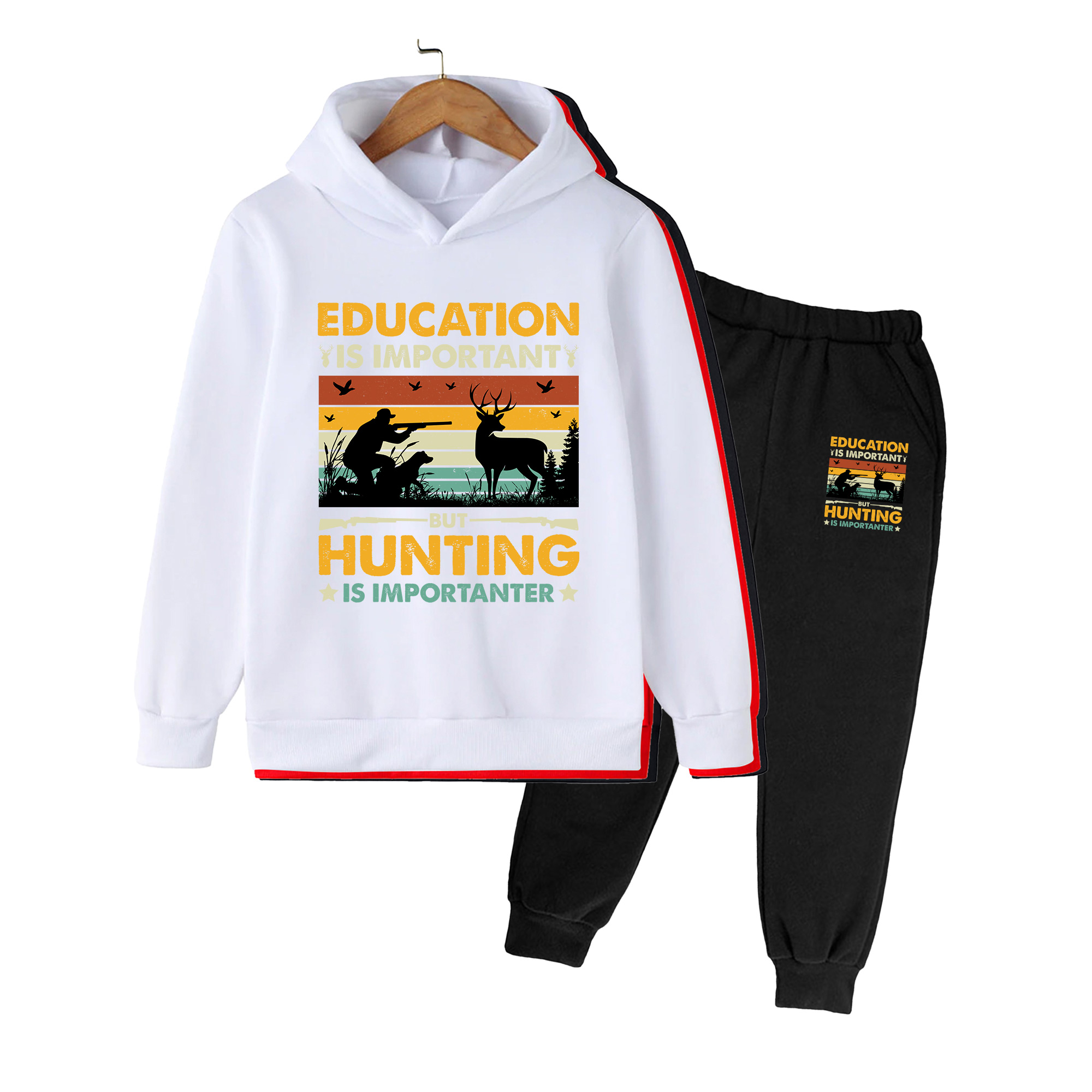 طقم هودي وبنطلون رياضي للأطفال - مراجعة Hunting Outdoor Boys وسعره